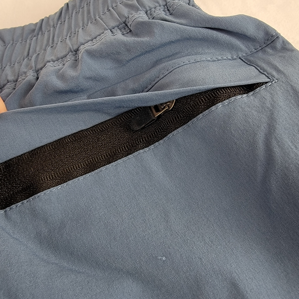 Aolesy Men’s Running Shorts Workout Gym Athletic Shorts Elastic Waist Zip Pocket - Picture 2 of 10